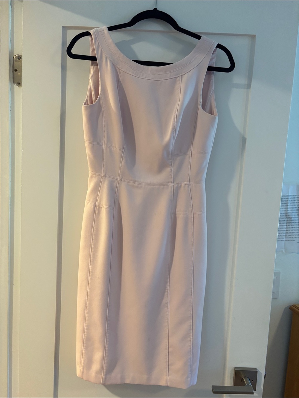 White House Black Market Sleeveless Light Pink Sheath Dress